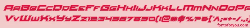 Redrocketacadital Font – Red Fonts on Pink Background