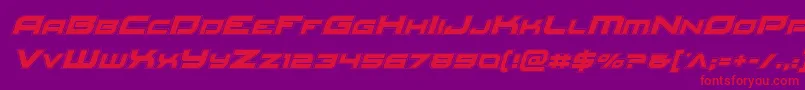 Redrocketacadital Font – Red Fonts on Purple Background