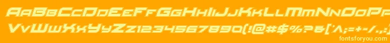 Redrocketacadital Font – Yellow Fonts on Orange Background