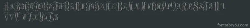 Шрифт MonogramKkSc – серые шрифты на чёрном фоне