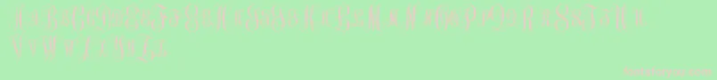 MonogramKkSc Font – Pink Fonts on Green Background