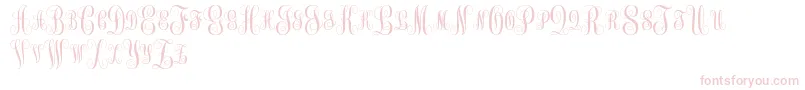 MonogramKkSc-Schriftart – Rosa Schriften auf weißem Hintergrund