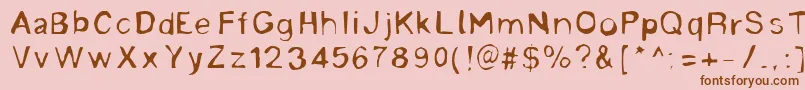 LinotypemineruRegular Font – Brown Fonts on Pink Background