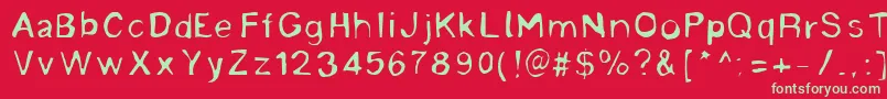 LinotypemineruRegular Font – Green Fonts on Red Background