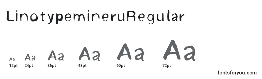 Размеры шрифта LinotypemineruRegular