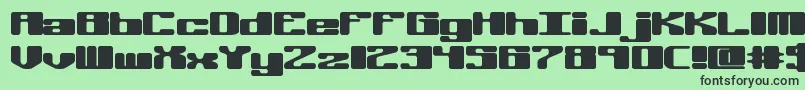 OffKilterRBrk Font – Black Fonts on Green Background