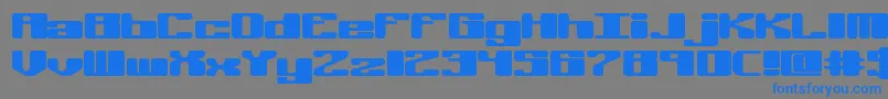 OffKilterRBrk Font – Blue Fonts on Gray Background