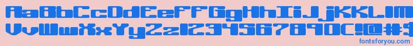 OffKilterRBrk Font – Blue Fonts on Pink Background
