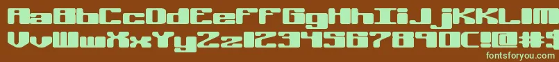 OffKilterRBrk Font – Green Fonts on Brown Background