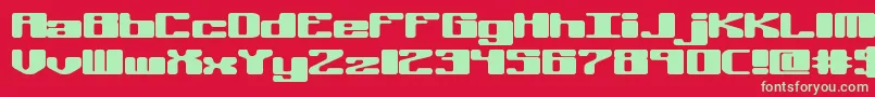 OffKilterRBrk Font – Green Fonts on Red Background