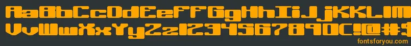 OffKilterRBrk Font – Orange Fonts on Black Background