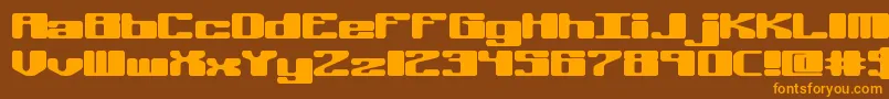 OffKilterRBrk Font – Orange Fonts on Brown Background