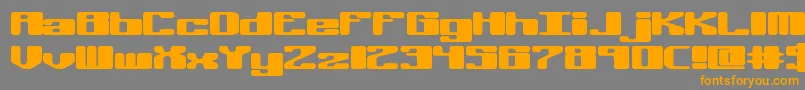 OffKilterRBrk Font – Orange Fonts on Gray Background