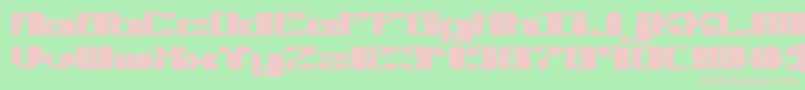 フォントOffKilterRBrk – 緑の背景にピンクのフォント