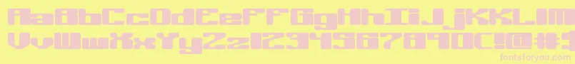 OffKilterRBrk Font – Pink Fonts on Yellow Background