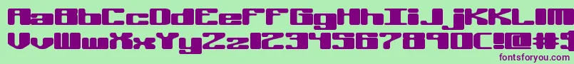 OffKilterRBrk Font – Purple Fonts on Green Background