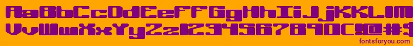 OffKilterRBrk Font – Purple Fonts on Orange Background