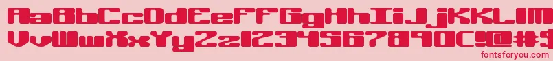 OffKilterRBrk-Schriftart – Rote Schriften auf rosa Hintergrund
