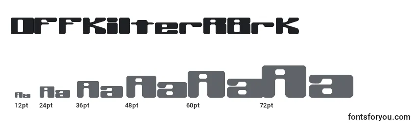 OffKilterRBrk Font Sizes