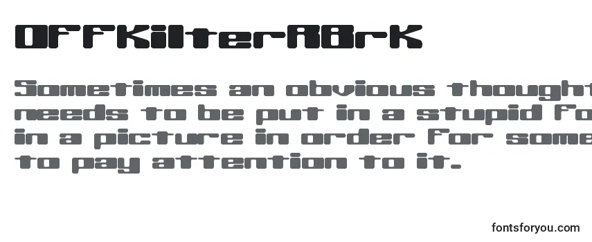 OffKilterRBrk フォントのレビュー