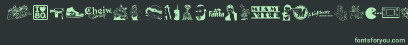 ILove80s Font – Green Fonts on Black Background