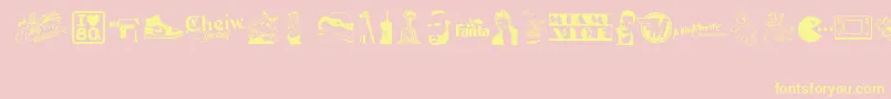ILove80s Font – Yellow Fonts on Pink Background