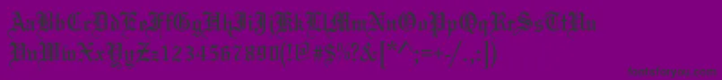 MariageNormal-Schriftart – Schwarze Schriften auf violettem Hintergrund