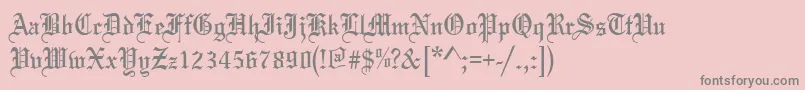 フォントMariageNormal – ピンクの背景に灰色の文字