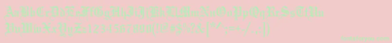 MariageNormal Font – Green Fonts on Pink Background