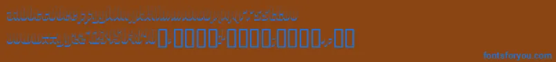 Czcionka 44479 – niebieskie czcionki na brązowym tle