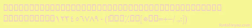 Saiba mais sobre a fonte BYagut Fonte BYagut – fontes rosa em um fundo amarelo