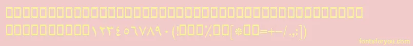 BYagut Font – Yellow Fonts on Pink Background
