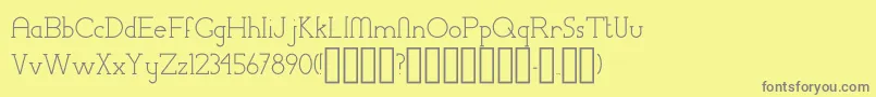 ChremselSerifRegular Font – Gray Fonts on Yellow Background