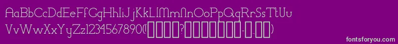 ChremselSerifRegular Font – Green Fonts on Purple Background