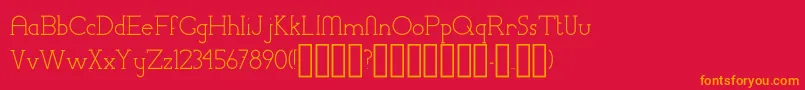 ChremselSerifRegular Font – Orange Fonts on Red Background
