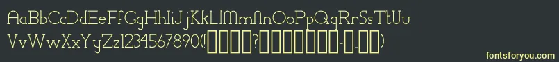 ChremselSerifRegular Font – Yellow Fonts on Black Background