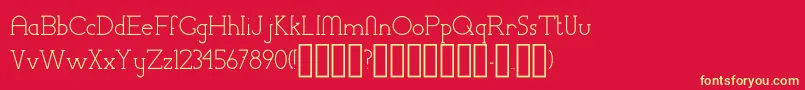 ChremselSerifRegular Font – Yellow Fonts on Red Background