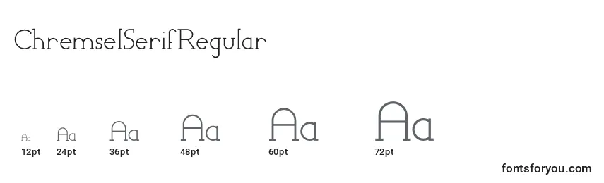 ChremselSerifRegular Font Sizes