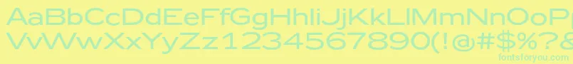 Police Zeppelin42 – polices vertes sur fond jaune