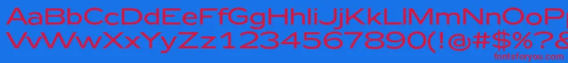 Zeppelin42 Font – Red Fonts on Blue Background