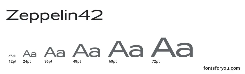 Zeppelin42 Font Sizes