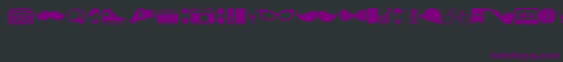 HipsterIcons-Schriftart – Violette Schriften auf schwarzem Hintergrund
