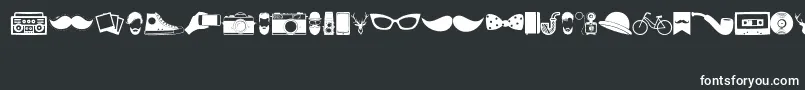 HipsterIcons Font – White Fonts on Black Background