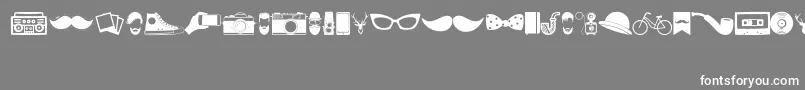 HipsterIcons Font – White Fonts on Gray Background