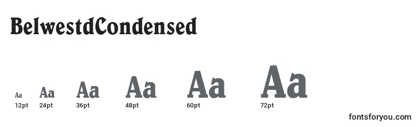 BelwestdCondensed Font Sizes