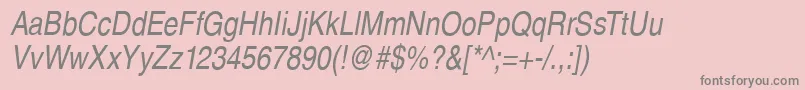SansPsCdItalic Font – Gray Fonts on Pink Background