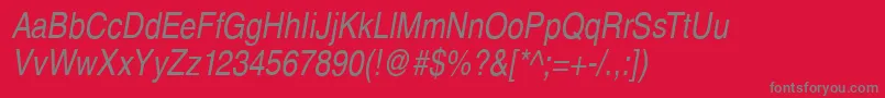 SansPsCdItalic Font – Gray Fonts on Red Background