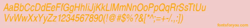 SansPsCdItalic Font – Orange Fonts on Pink Background