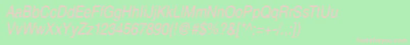 SansPsCdItalic Font – Pink Fonts on Green Background