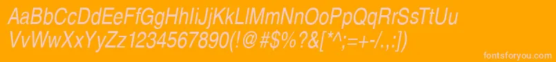 SansPsCdItalic Font – Pink Fonts on Orange Background